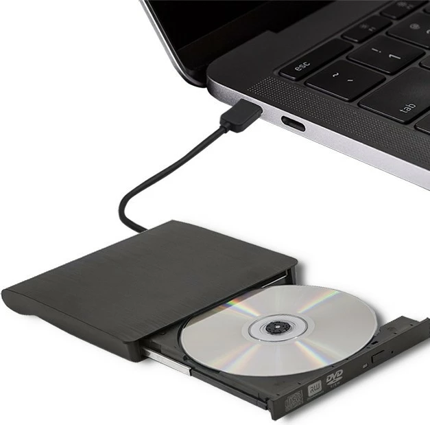 Zunanji DVD-RW, Qoltec 51857, USB 3.0, črn