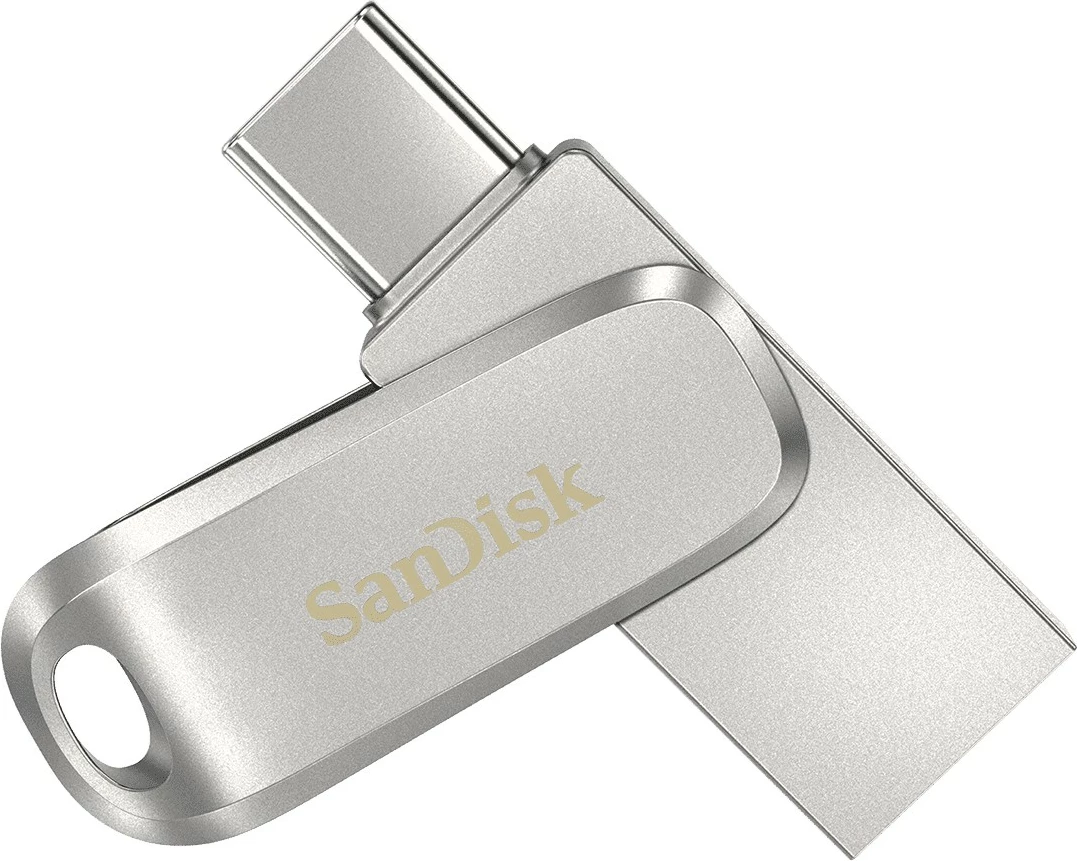 USB ključek SanDisk Ultra Dual Drive Luxe, 512 GB, USB Type-A / USB Type-C, inox
