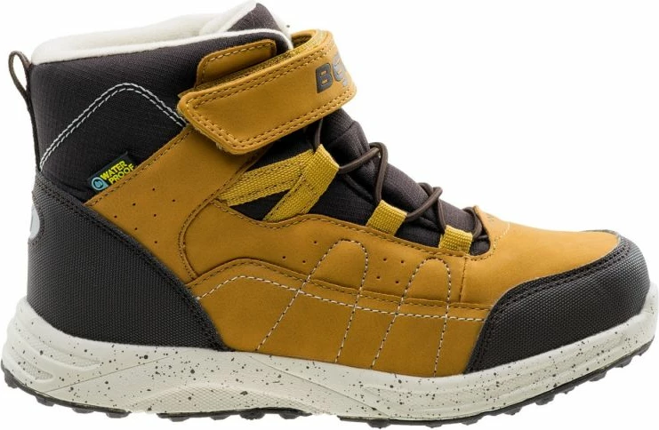 Otroške škornji Bejo Dibon Jr, rjavo z rumenimi detajli