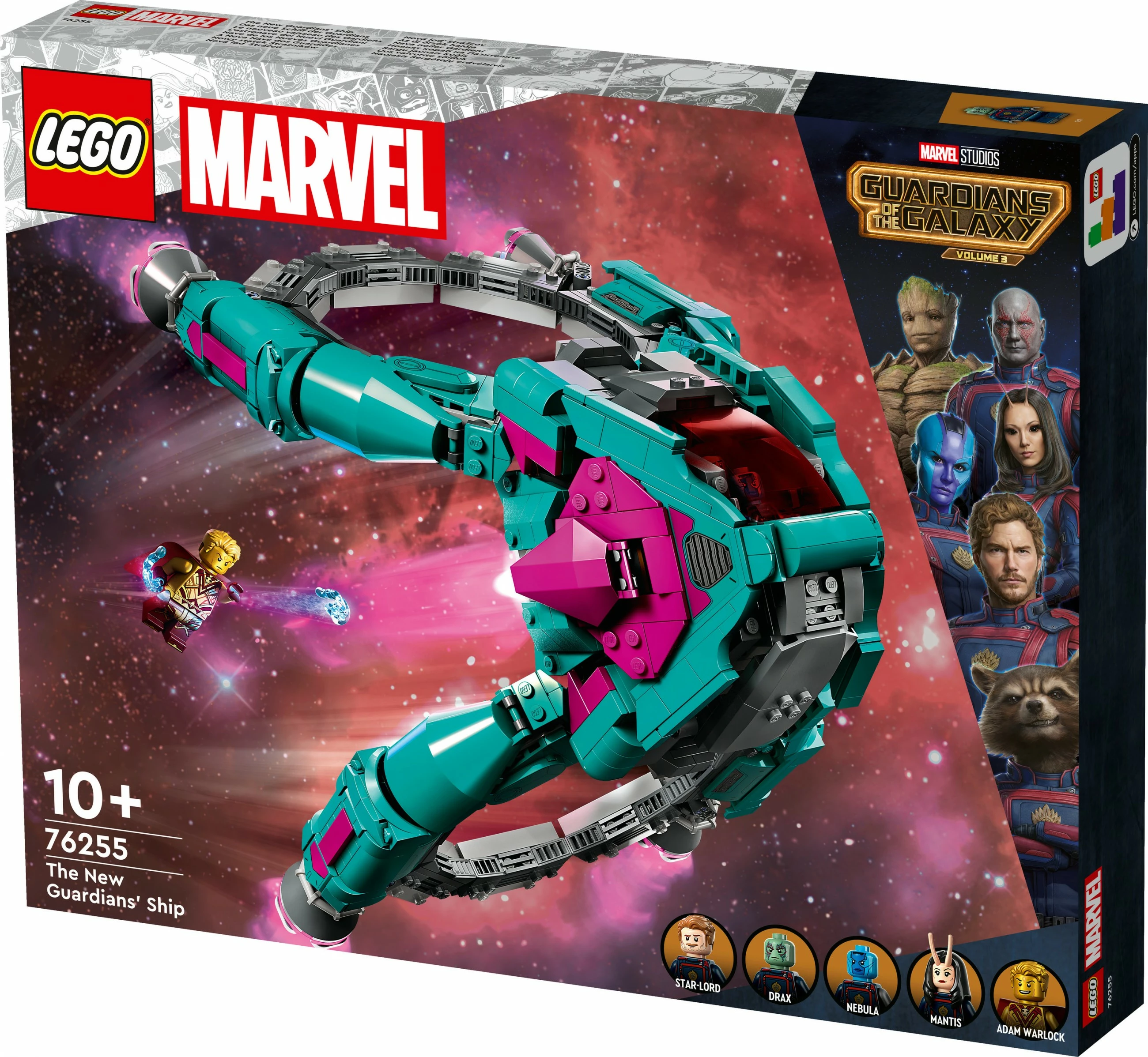 Gradbeni set Novo Guardiansovo plovilo LEGO Marvel Super Heroes, 1108 kosov, večbarven
