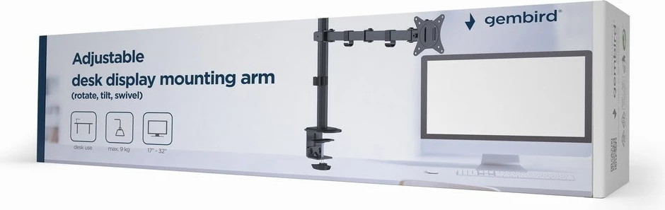 Držalo za monitor, Gembird MA-D1-01, do 32", črno