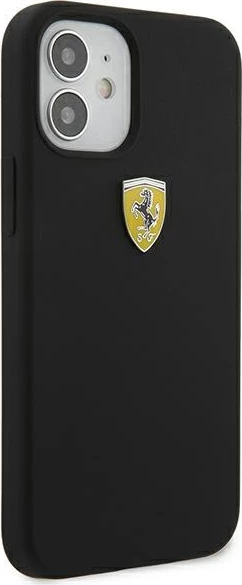 Ovitek Ferrari FESSIHCP12SBK za iPhone 12 mini 5,4", silikon, črn