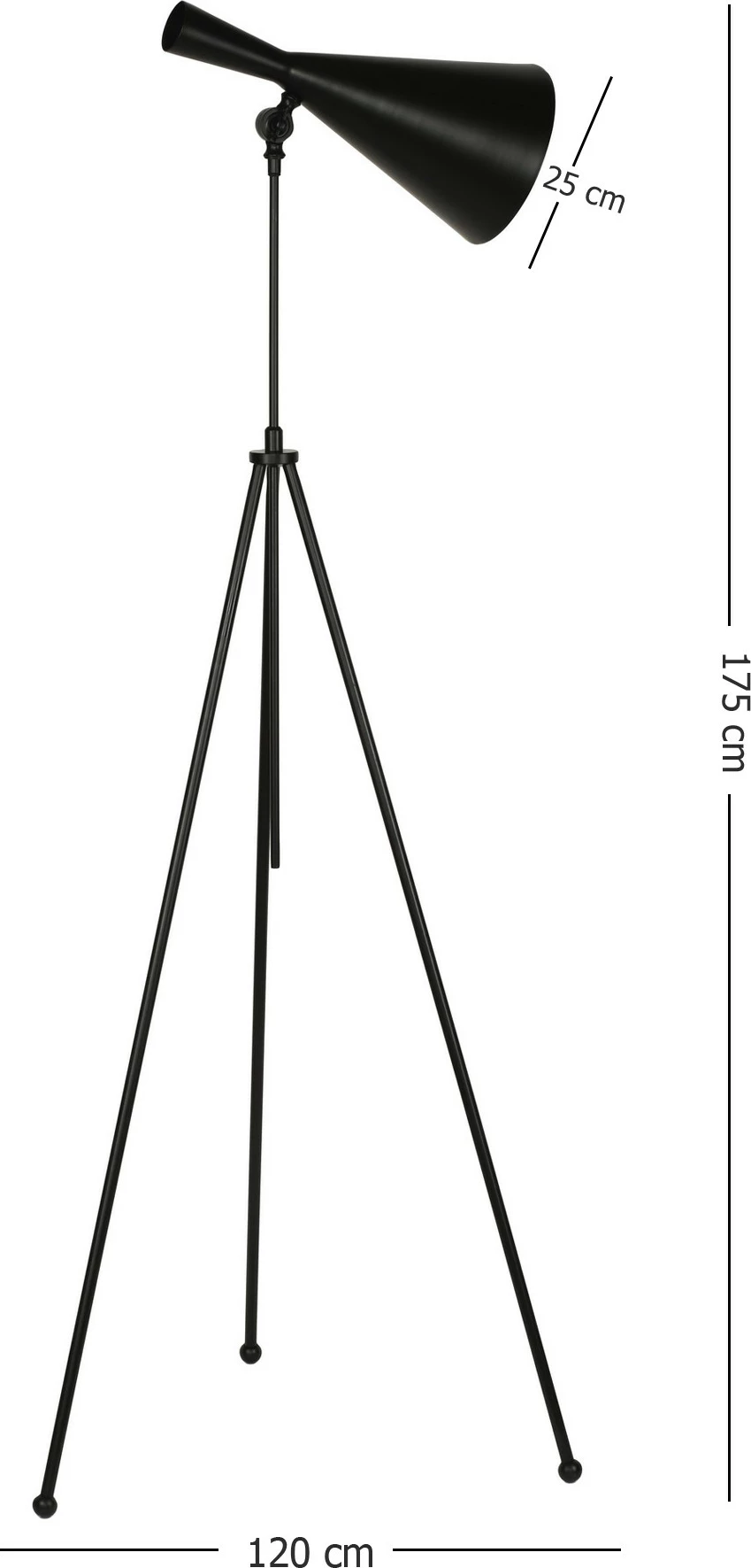 Stoječa svetilka Opviq E8000, črna