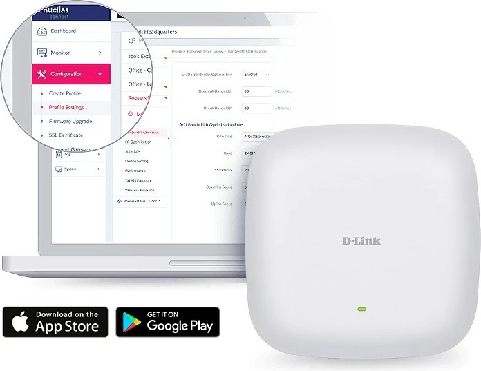 Access point D-Link DAP-X2810, Wi-Fi 6, AX1800, PoE, bel