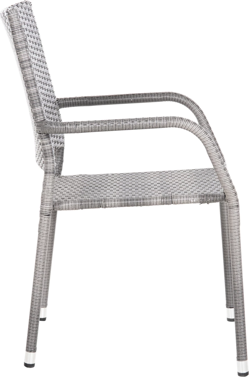 Vrtni naslanjač MORNER FH6074.02 kovinski-sivi pleteni 55x58x87H