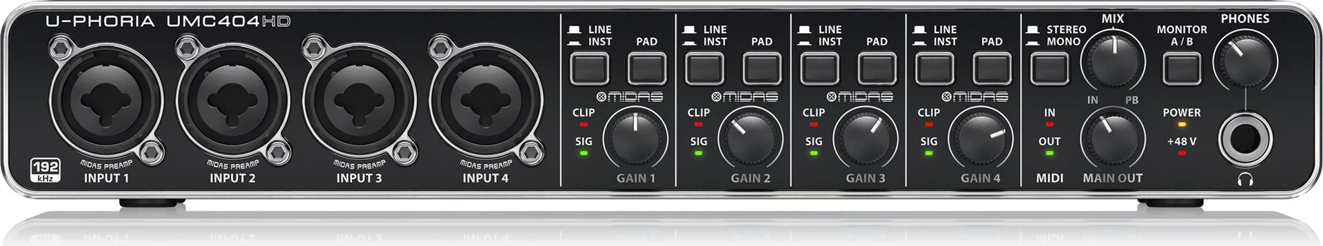 Audio vmesnik Behringer UMC404HD, črn