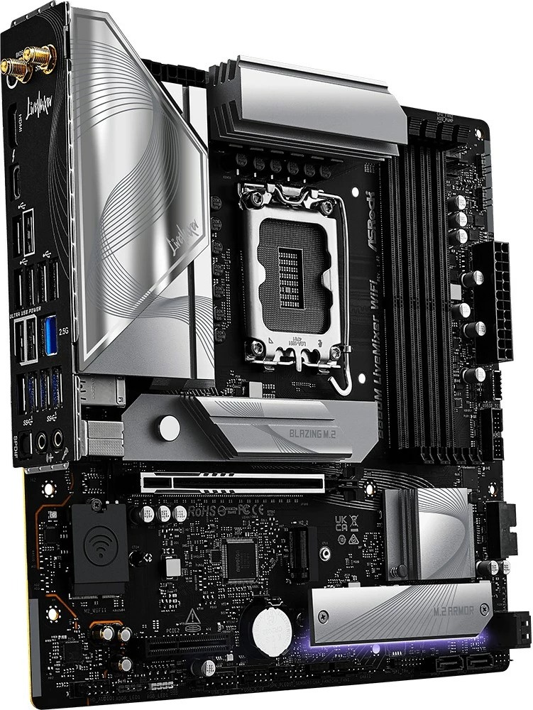 Plošča mame Asrock B860M LiveMixer WiFi, Intel B860, micro ATX