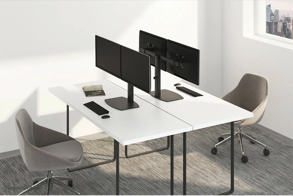 Nosilec za monitor za dva zaslona 27", Neomounts FPMA-D865DBLACK, črn