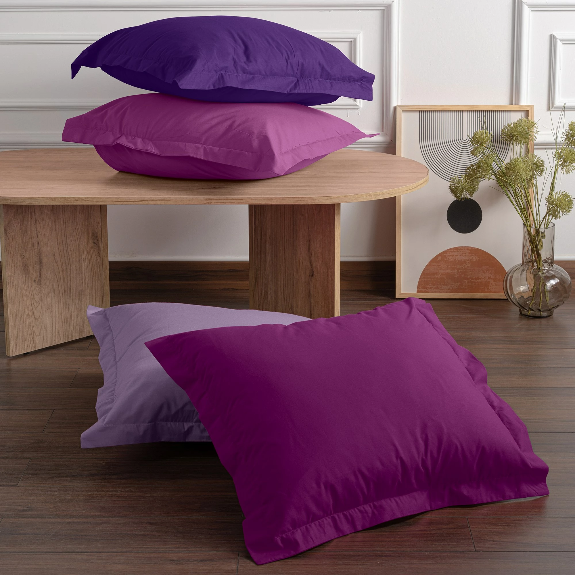 Set prevlek za blazino (2 kosa), vijolična, L'essentiel, 80x80 cm