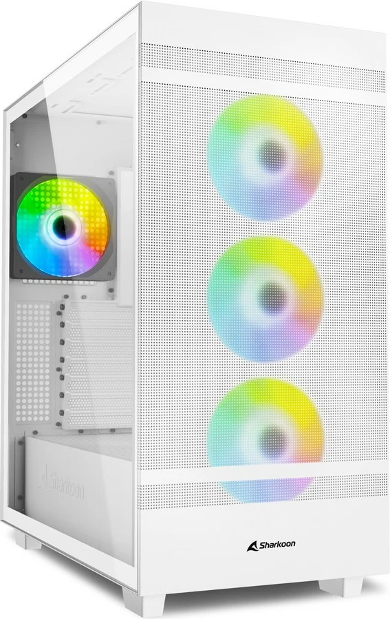 Midi ohišje Rebel C50 RGB, Sharkoon, belo