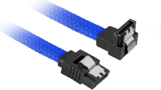 Kabel SATA III 0,3 m, 90°, modro - Sharkoon