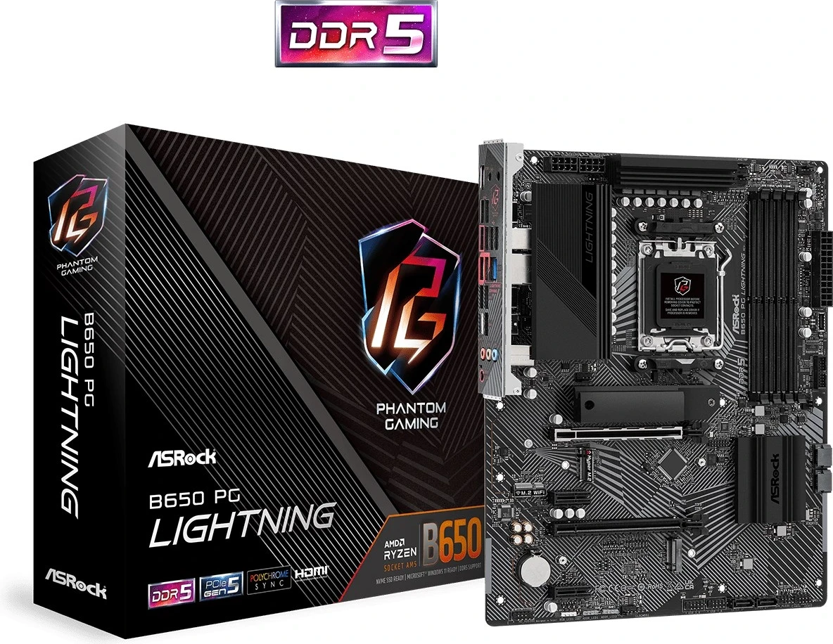 Matična plošča ASRock B650 Phantom Gaming Lightning, AMD B650 Socket AM5, ATX