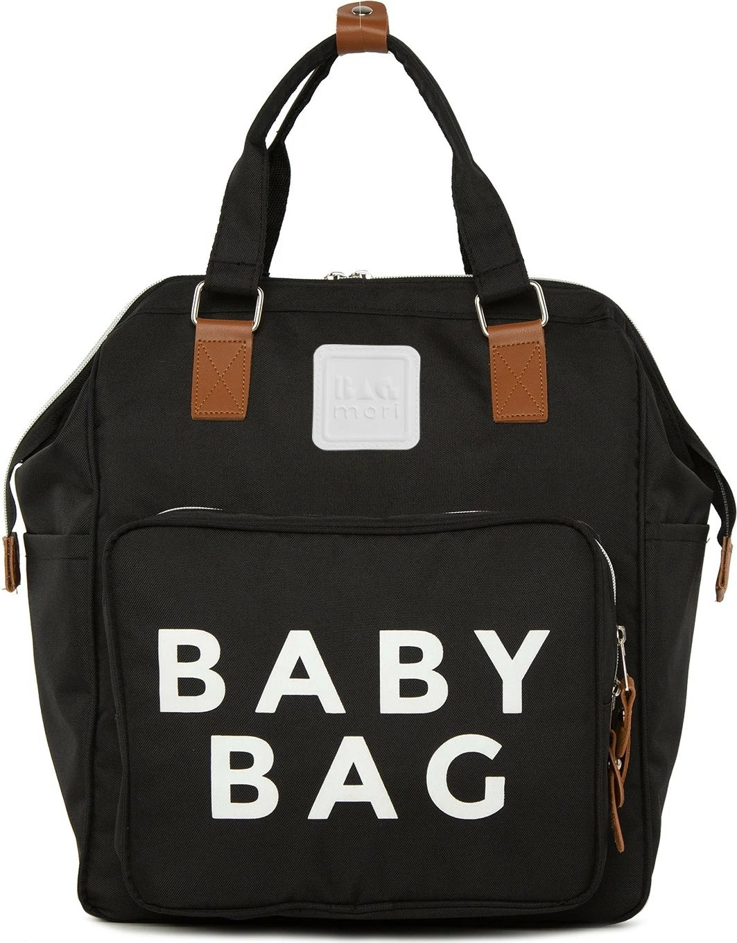 Torba za plenice, črna, camel, bela, Zoozie Bags, 30x38x19 cm