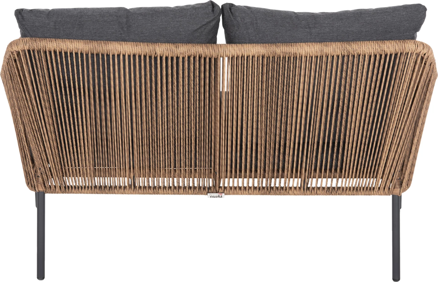 Zunanja dvosedna sedežna garnitura BAFFIN FH6054.03 aluminij antracit-PE ratan bež-antracit blazine