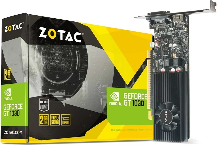 Grafična kartica Zotac ZT-P10300A-10L, NVIDIA GeForce GT 1030, 2 GB GDDR5, črna