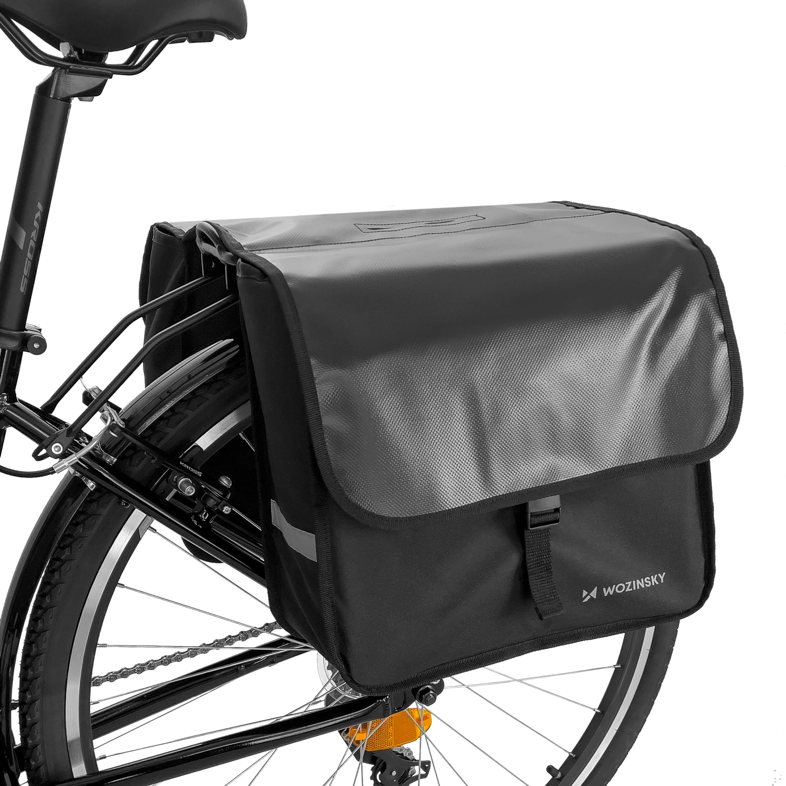 Dvostranska kolesarska torba Wozinsky WBB34BK, 28 l, črna, set dvojna
