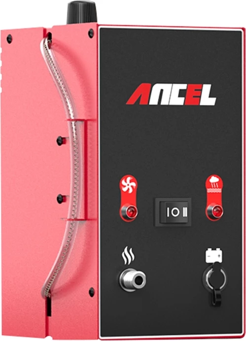 Generator dima za odkrivanje puščanj Ancel S160, s integrirano zračno črpalko, za vozila, rdeče-črn