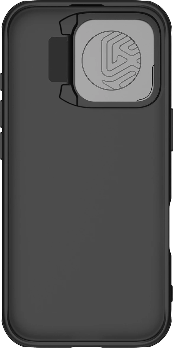 Ovitek za iPhone 16 Pro z zaščito kamere in držalom, Nillkin CamShield Prop, črn