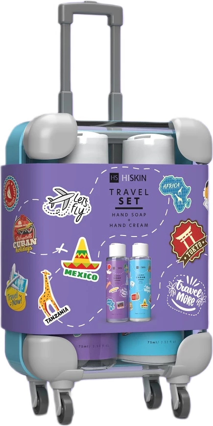 Set tekočega mila in kreme za roke HiSkin, za ženske, 2x75 ml
