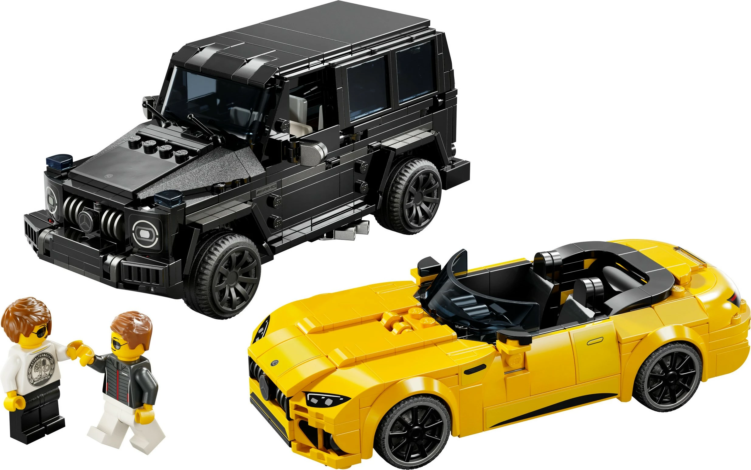 Set gradnje dvoslojni Mercedes-AMG G 63 & SL 63, 808 kosov, večbarvno