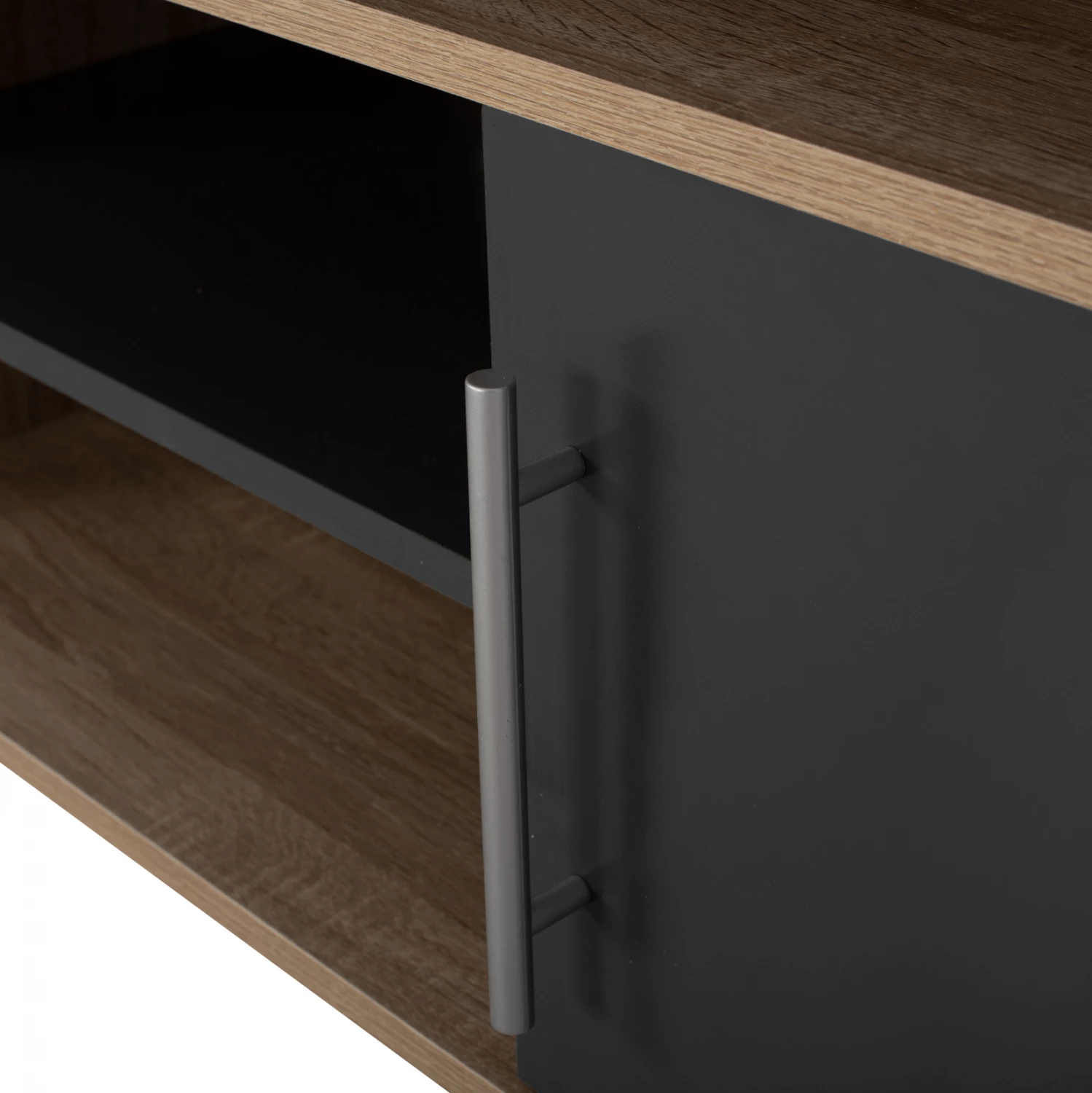 TV omarica iz melamina DANNA v sivi in sonama barvi 120x40x55 cm