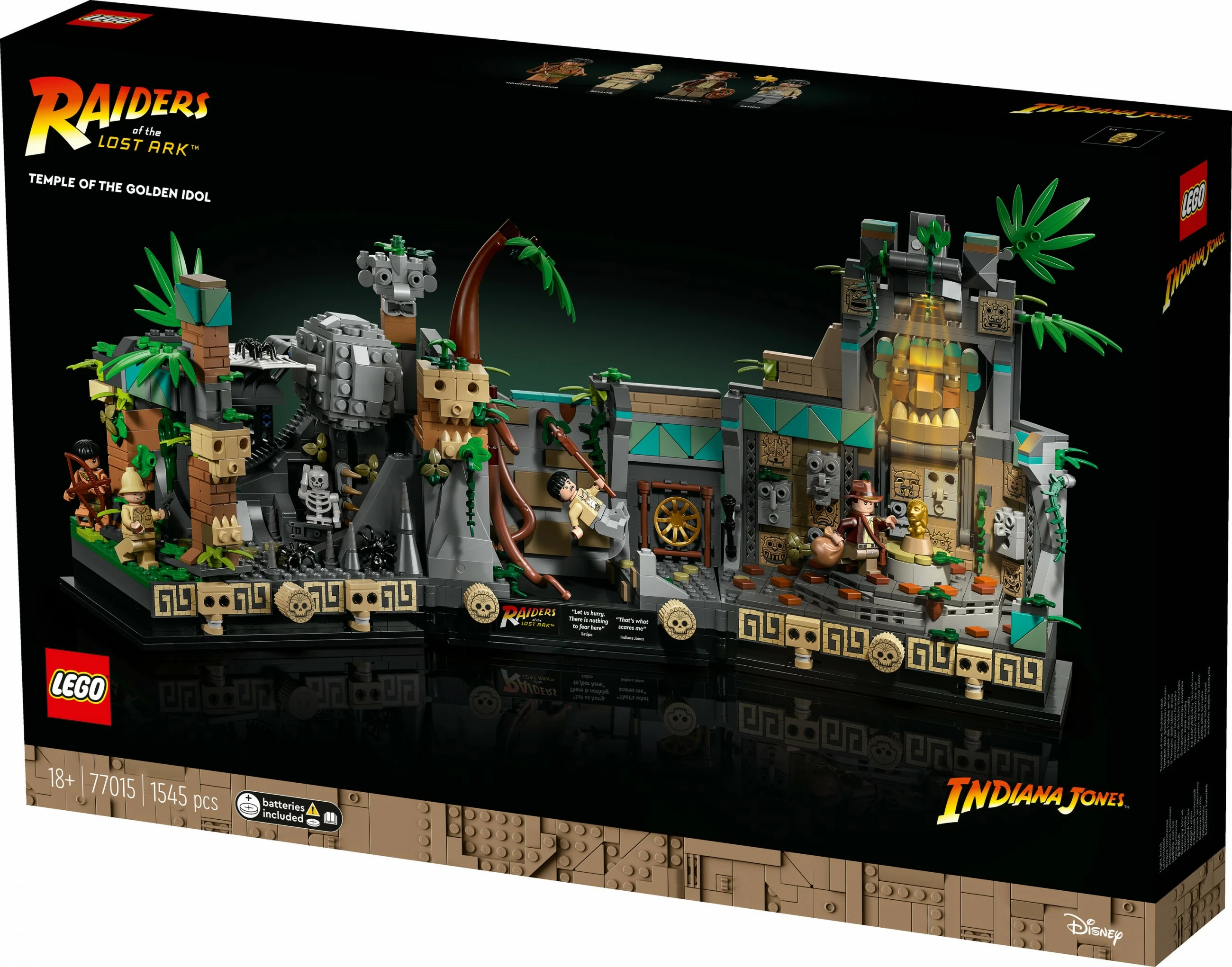 Set gradnje Indiana Jones Temple of the Golden Idol LEGO 77015, 1545 kosov, večbarven