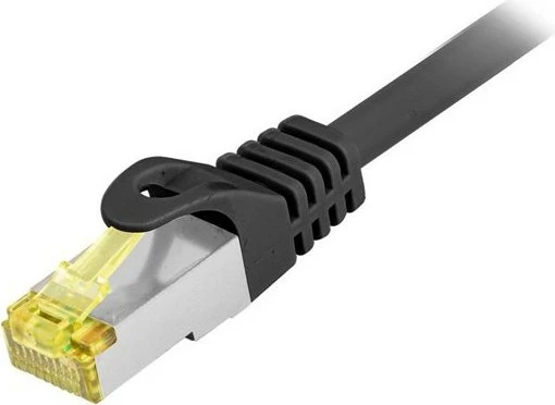 Omrežni kabel Cat6A S/FTP 0,25 m, zunanji, črn EQUIP