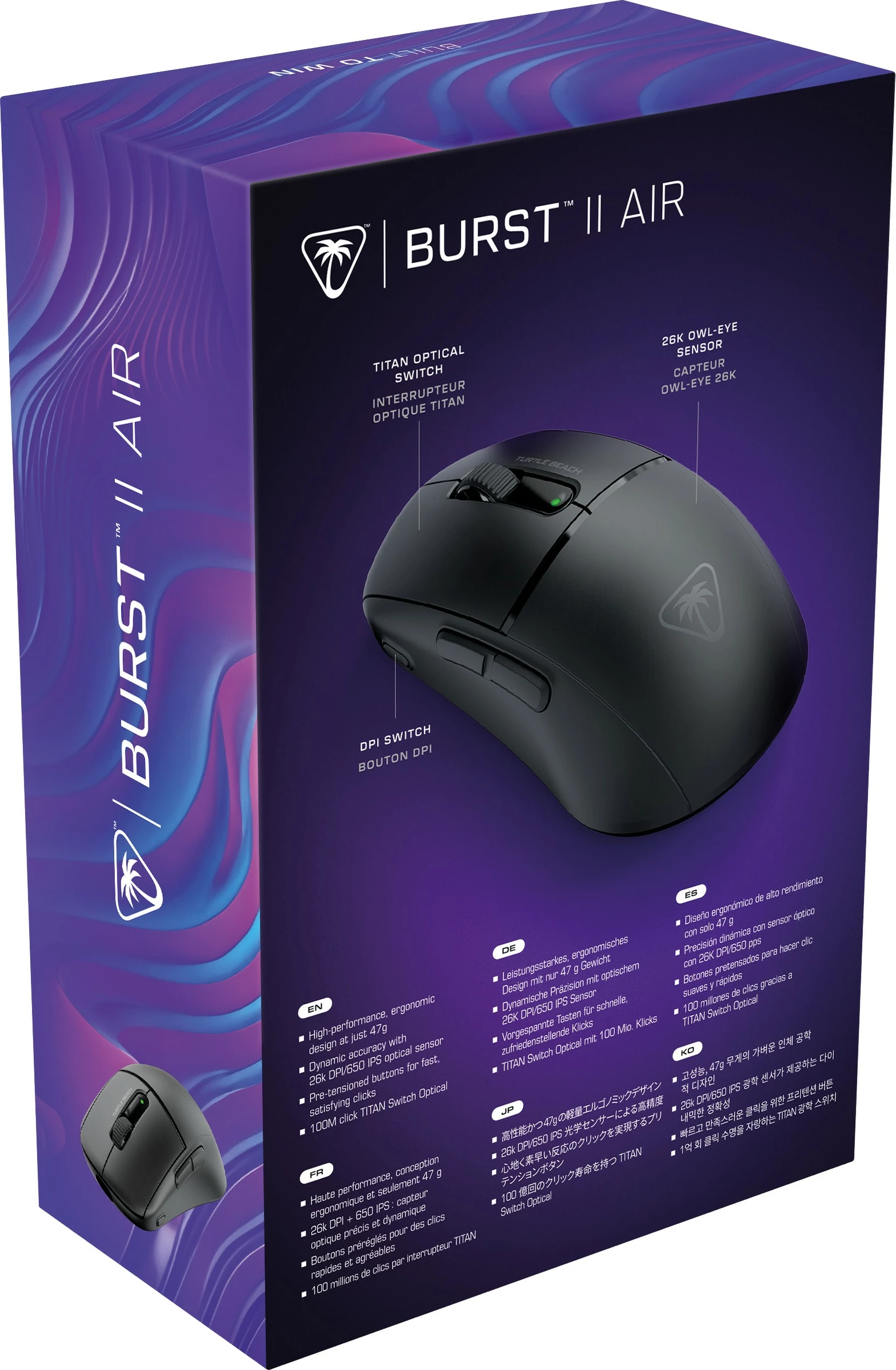 Gaming miška Turtle Beach Burst II Air, črna