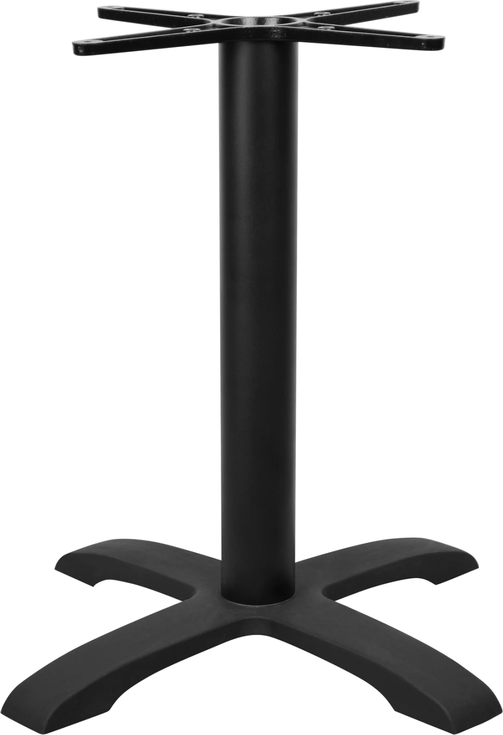 Litoželezna miza s 4 nogami Črno križana 45x45 FH406