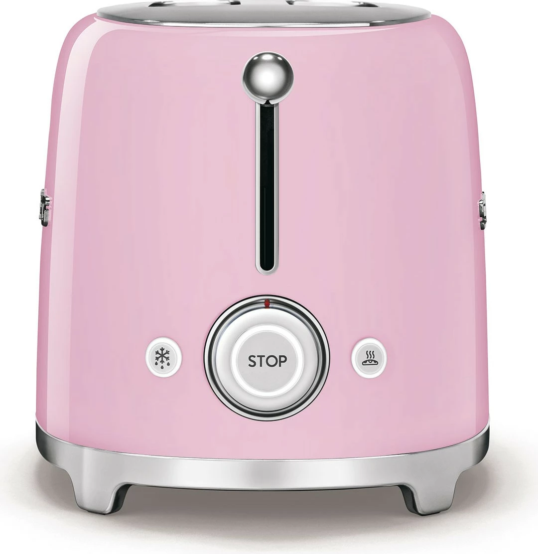 Toster retro 50's Style SMEG, 4 rezine, rožnat