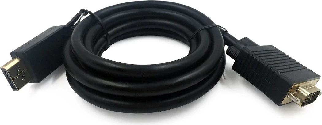 Kabel DisplayPort na VGA Gembird, 1,8 m, črn