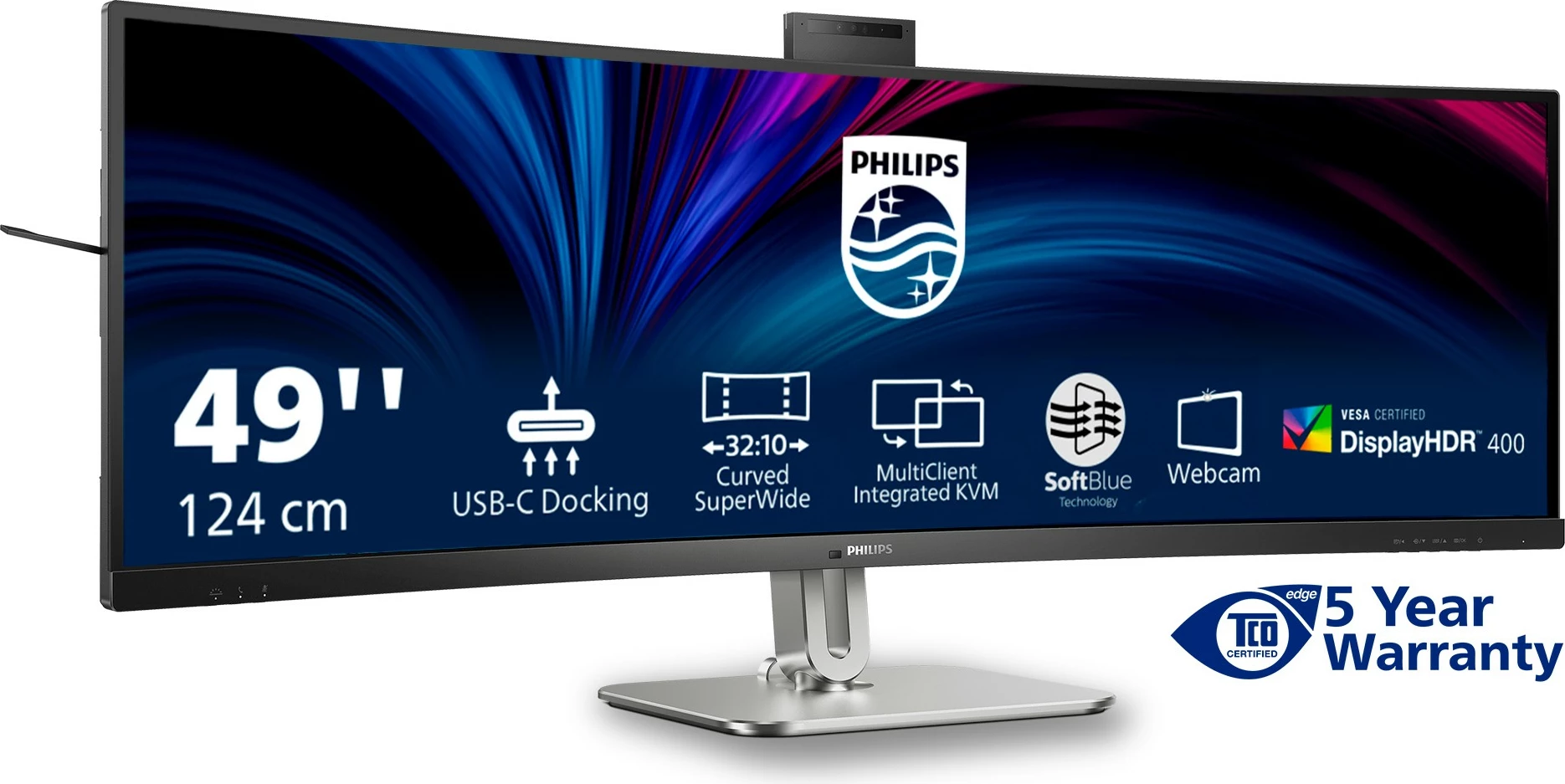 48,8" Dual QHD monitor Philips 49B2U6900CH/00, črn