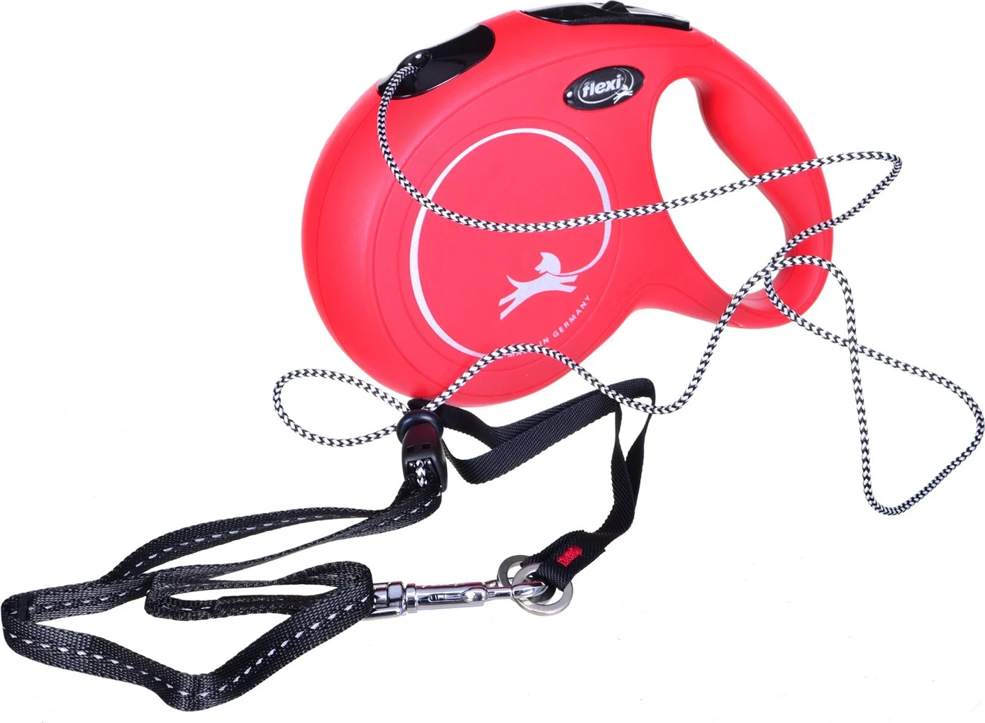 Vzmetna povodec Flexi New Classic M 8 m, rdeč
