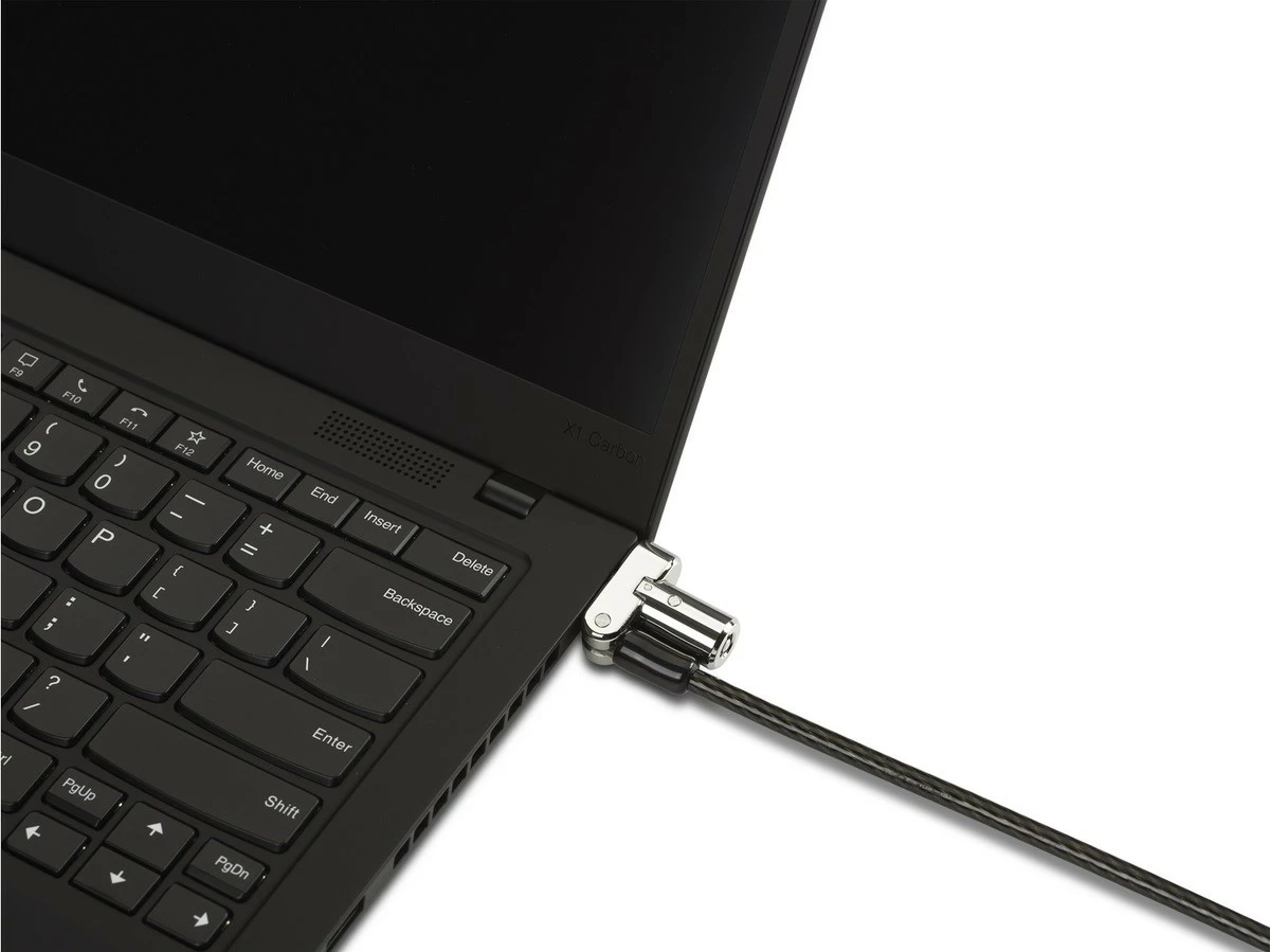 Varnostni kabel Universal 3-v-1 z ključem Kensington, 1,8 m, črn/kovina