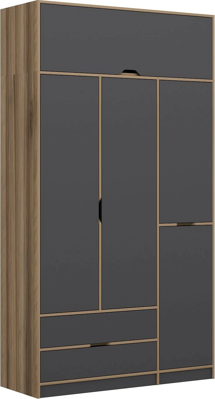 Omara Skye Decor Elina, antracit in les, 140x253x52 cm