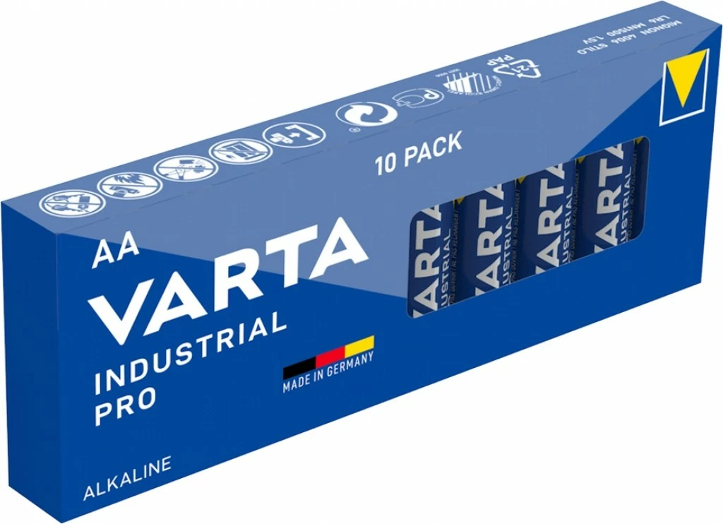 Alkalinske baterije AA Varta Industrial Pro, 2950 mAh, pakiranje 10 kosov