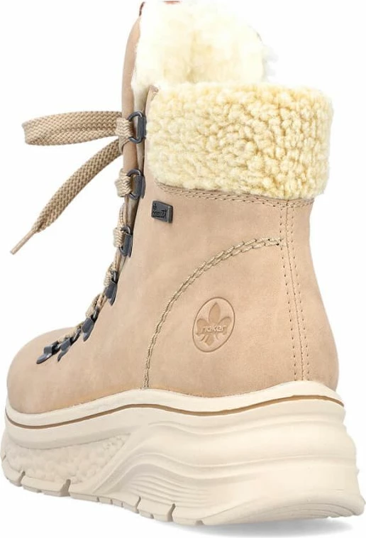 Izolirane in vodoodporne ženske škornje Rieker, kremne