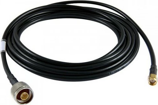 Kabel ALLNET ANT-CAB-LMR195-SMAM-NM-500, 5 m, R-SMA, N-type, črn