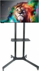 Premikajoča miza za TV ART STO S-08A, za zaslone 30-65\", kovina, črna