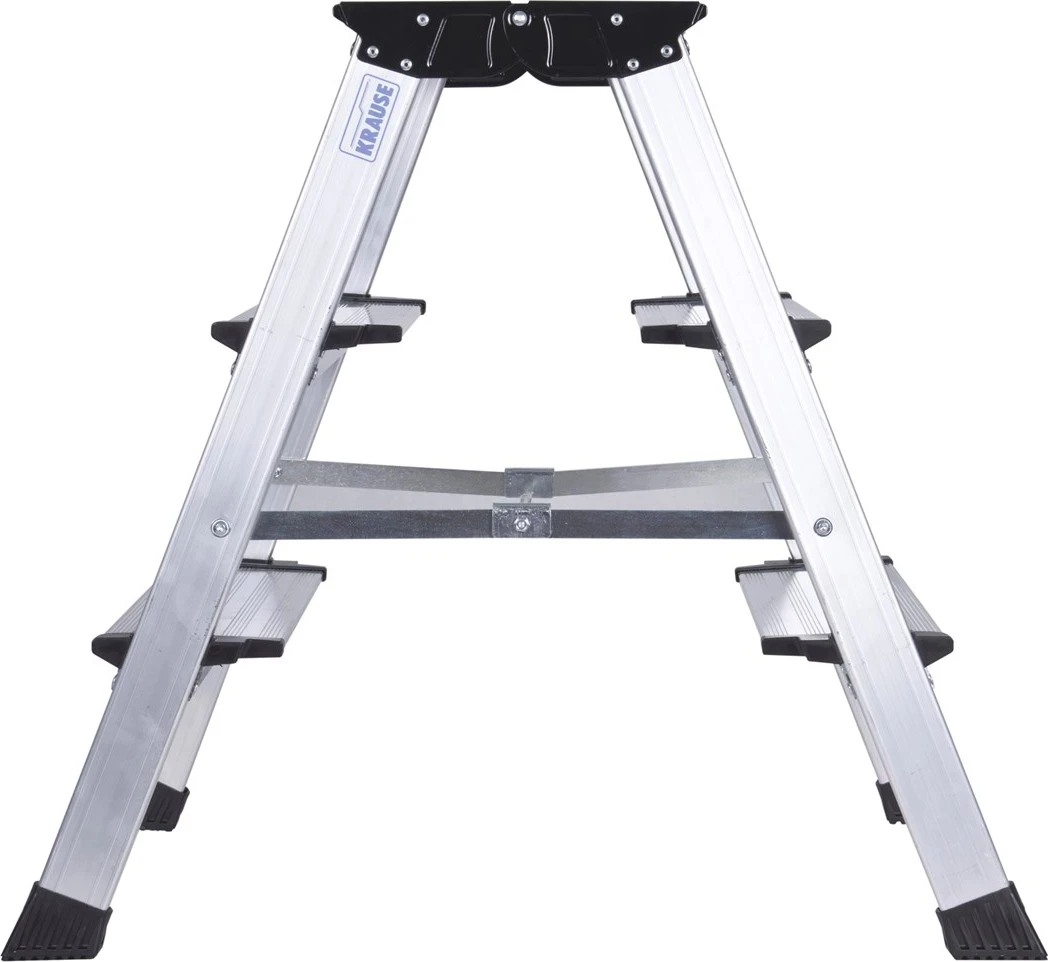 Delovna lestev Krause, 3-nivojska, srebrna