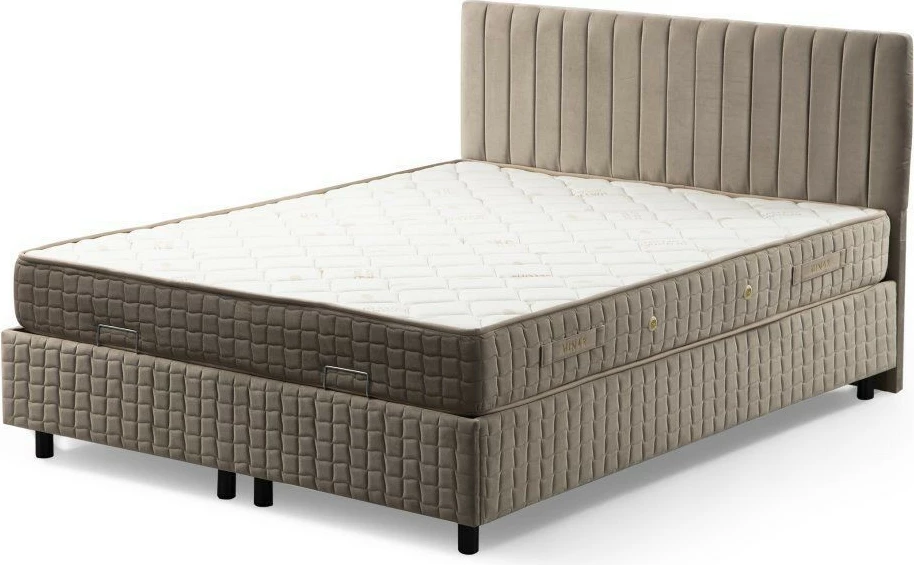 Set vzmetnice, podnožja in posteljnega okvirja, rjava, 120x200, Skye Decor