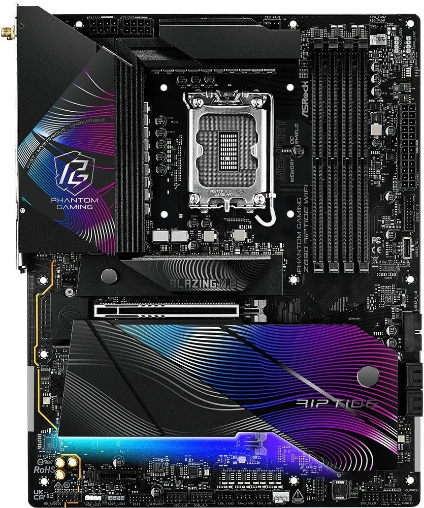 Matična plošča ASRock Z890M Riptide WiFi, Socket 1851, ATX, z Wi‑Fi, črna