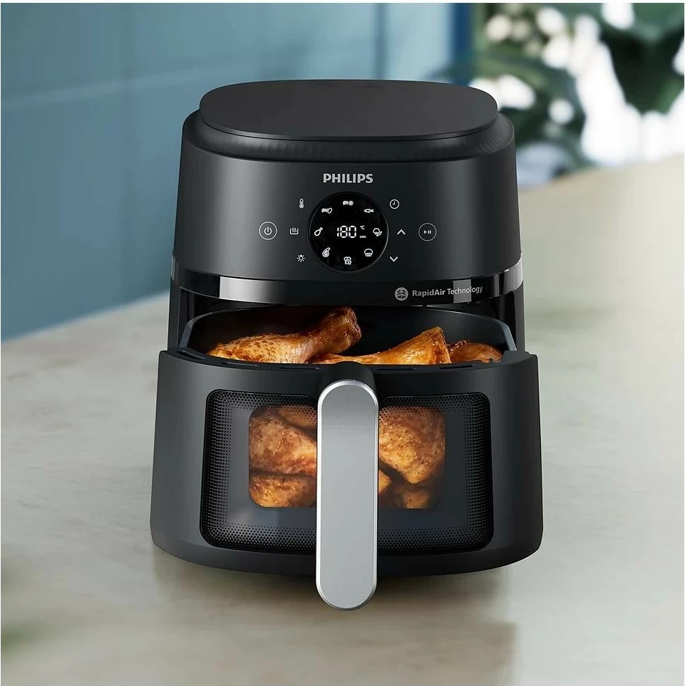 Friteza na vroč zrak Ovi Mini 2000 Philips NA221/00, črn