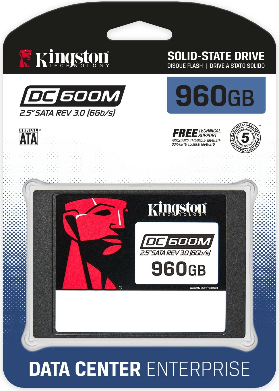 SSD 960GB, 2,5", 560 MB/s Kingston DC600M