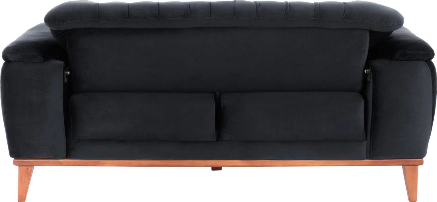 BENNINGTON dvosed kavč-postelja, črna, 180x95x80