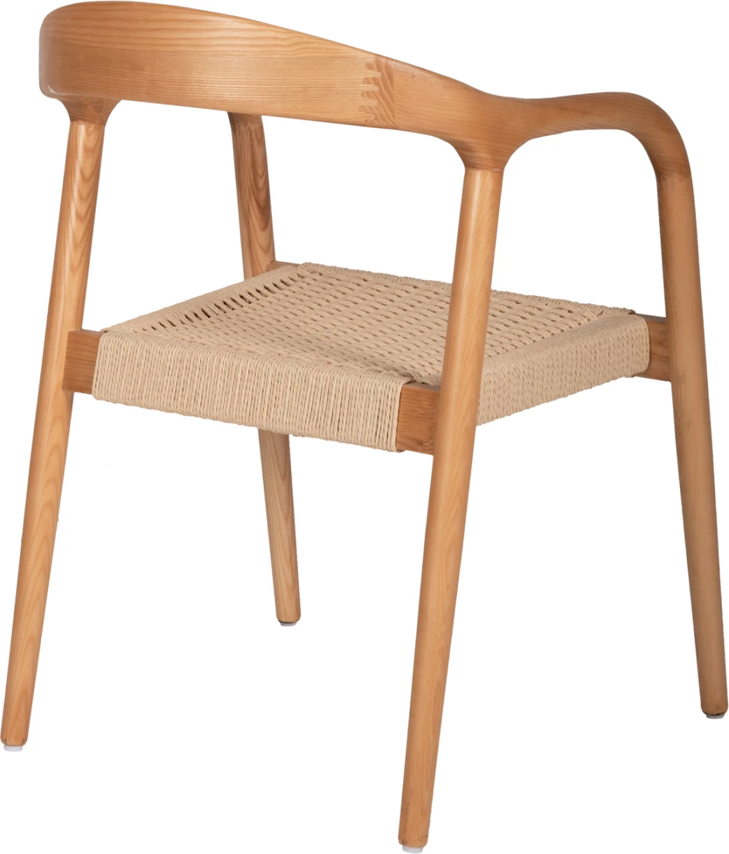 Fotelj FH9874 z okvirjem iz jesena in sedežem iz papirnate vrvi 57x54x78H cm