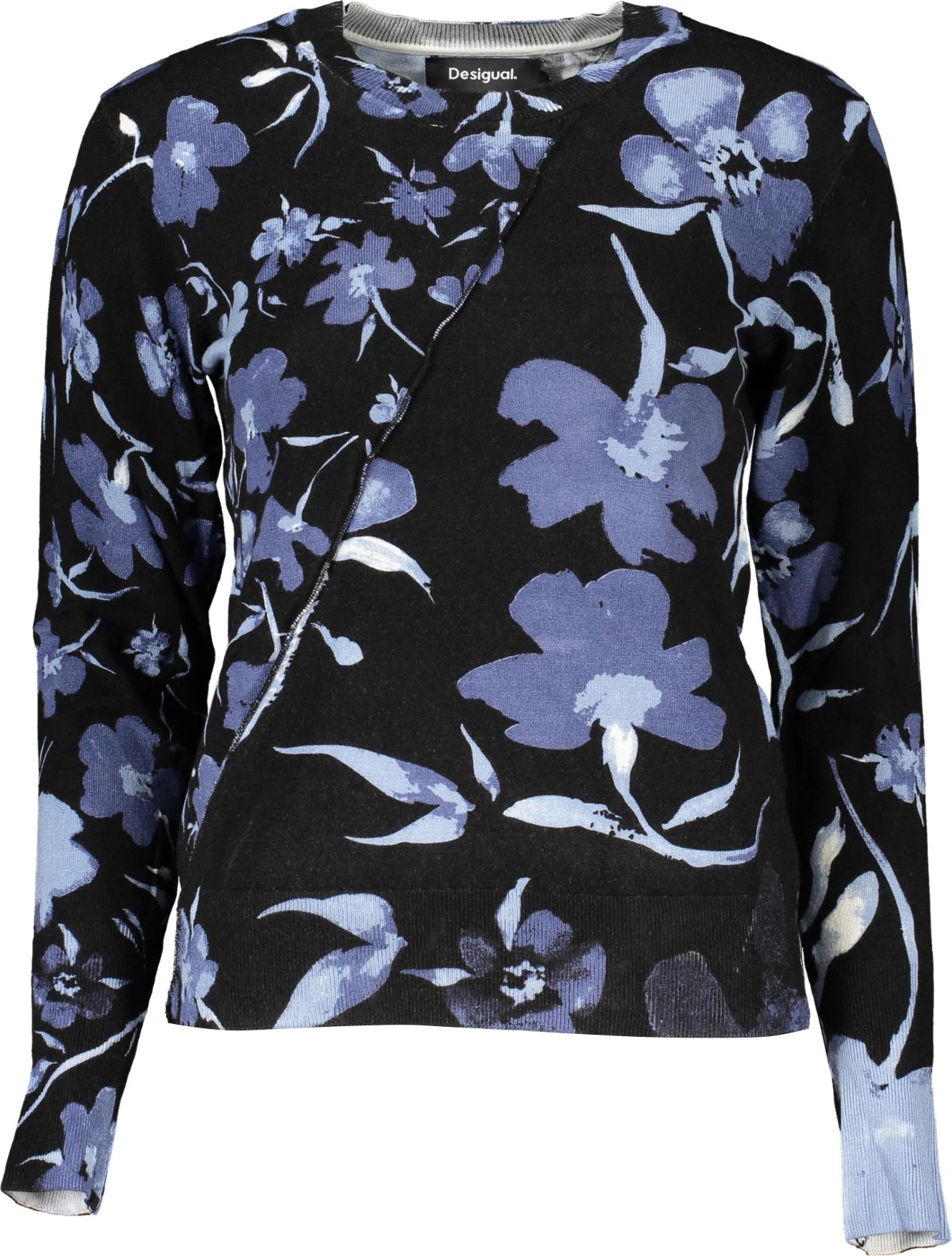 Moderen ženski pulover DESIGUAL, črn