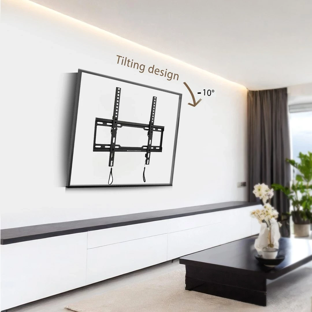 Stenski nosilec za televizor 32–70 palcev, VESA 400x400, 45 kg, bel, Maclean MC-412