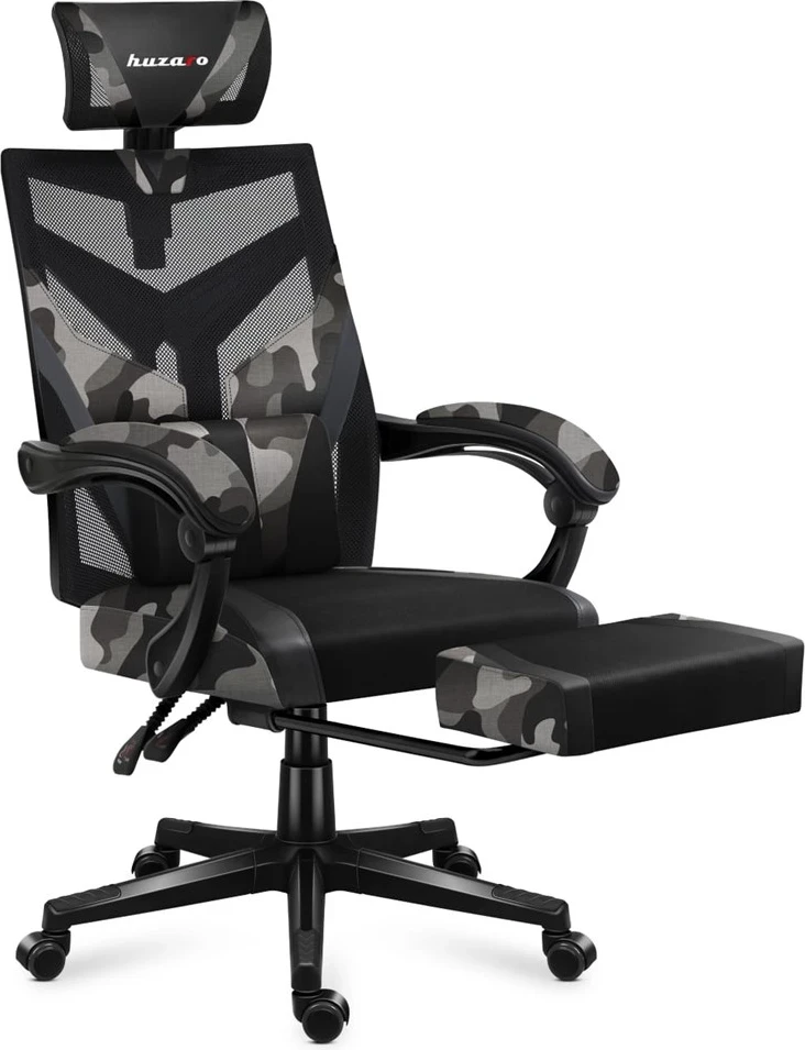 Gaming stol Huzaro Combat 5.0, črn / siv