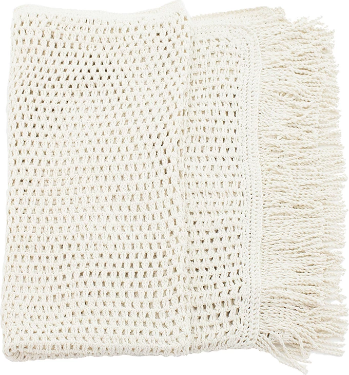 Streha za ležalnik, makrame, bež, 2x2 m